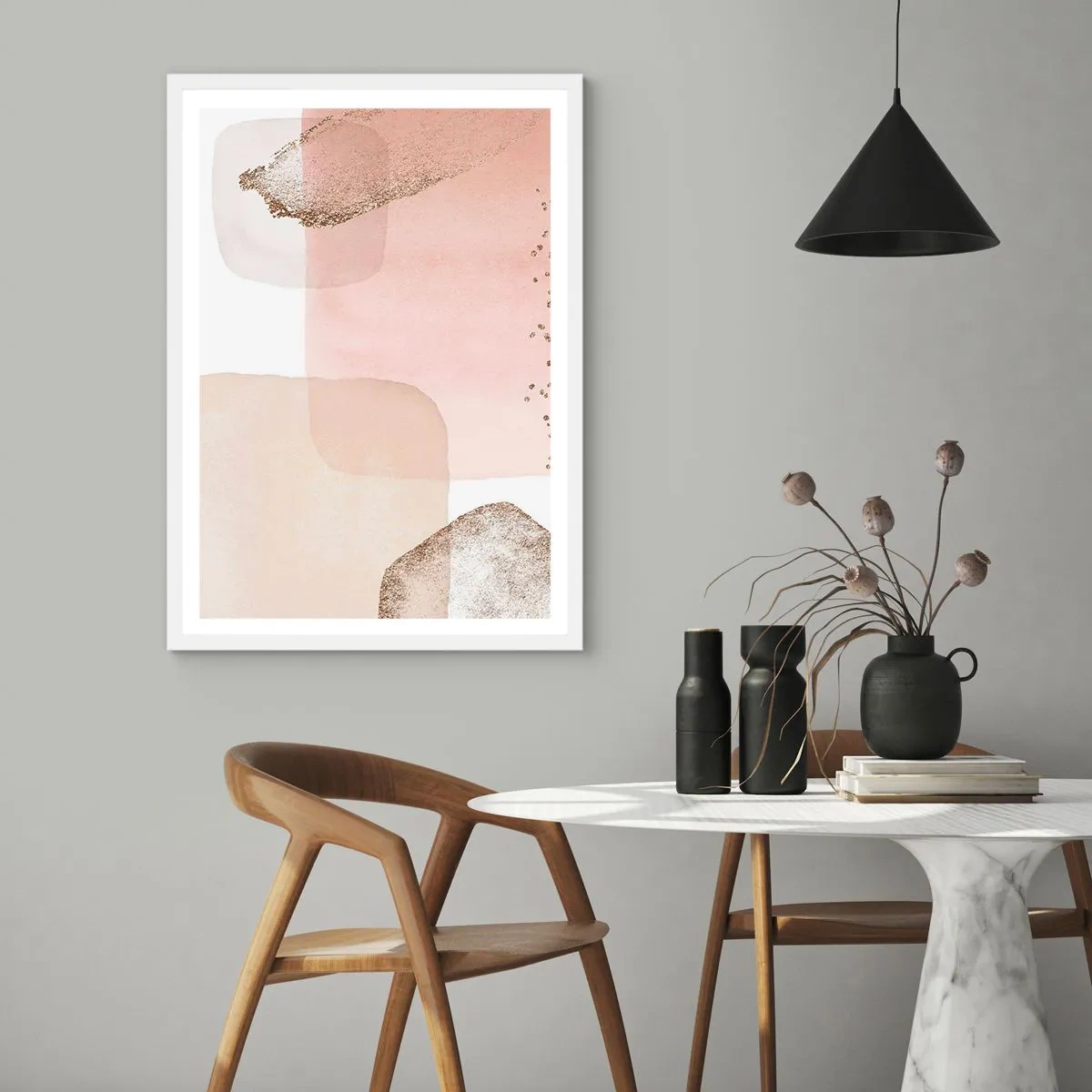 Poster in cornice bianca - Incontro attraverso il colore - 30x40 cm