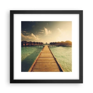 Poster in cornice nera - Caldo invito - 30x30 cm