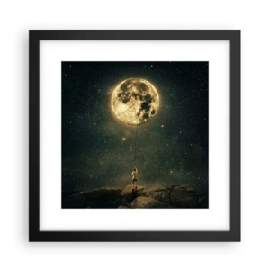 Poster in cornice nera - Chi ha rubato la luna - 30x30 cm