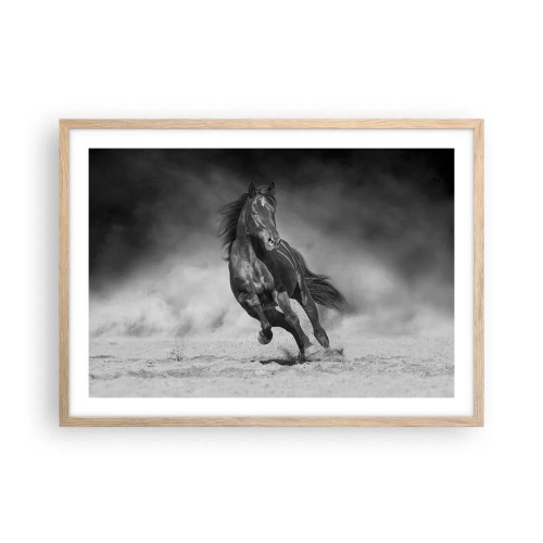 Poster in cornice rovere chiaro - Degno dell'emiro - 70x50 cm