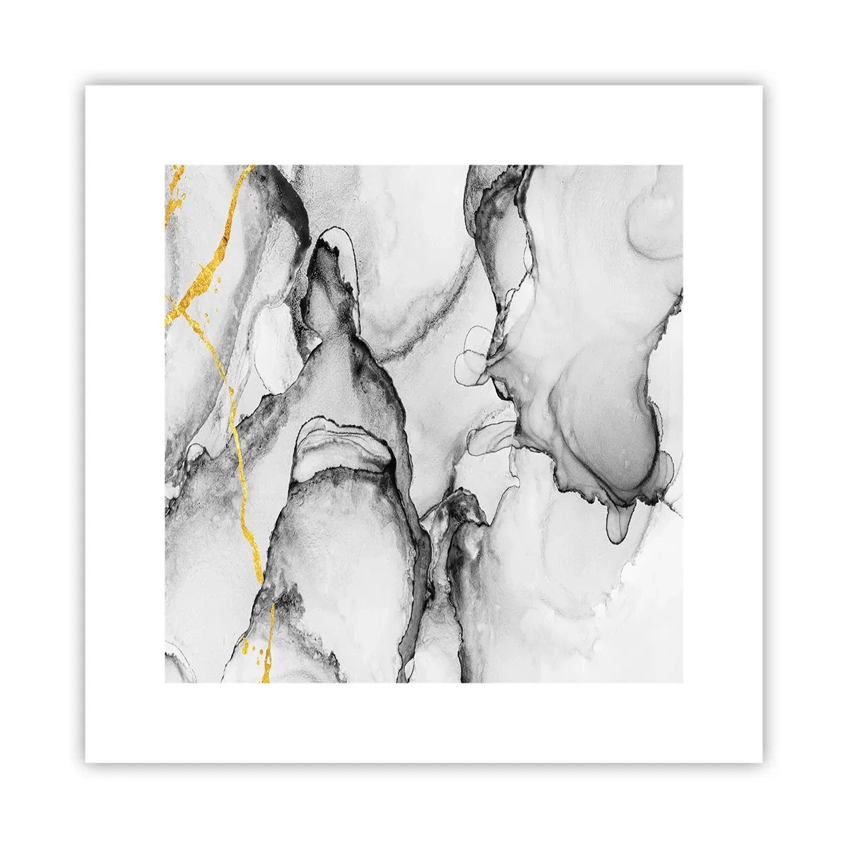 Poster - Composizione con motivo d'oro - 30x30 cm