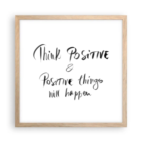 Poster in cornice rovere chiaro - Come vivere? - 40x40 cm