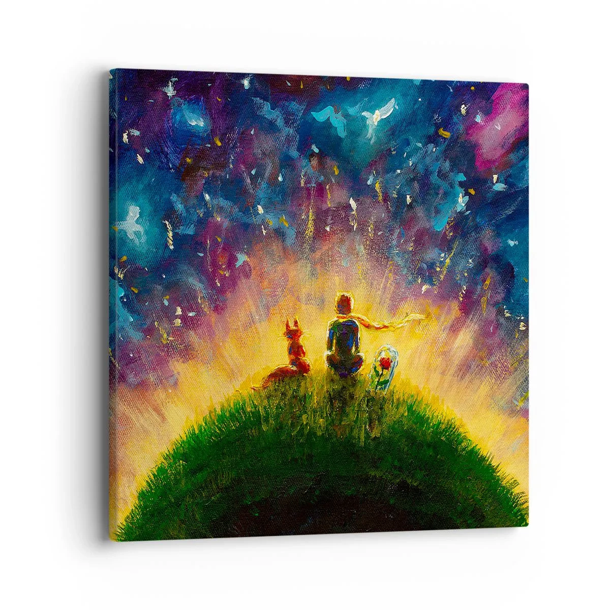 Quadro su tela - Stampe su Tela - Amore e amicizia: l'intero mondo - 40x40 cm