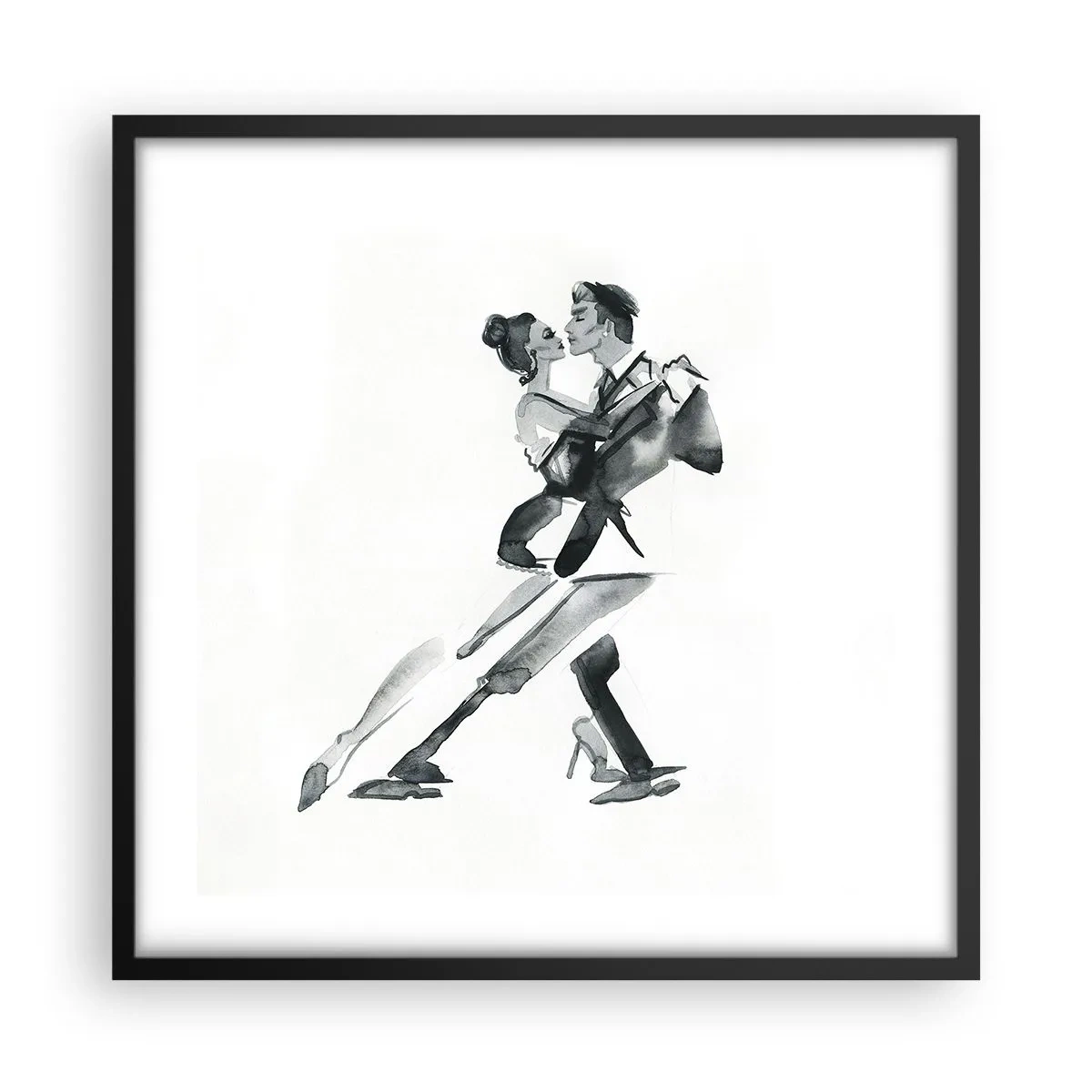 Poster in cornice nera - In un unico ritmo - 50x50 cm