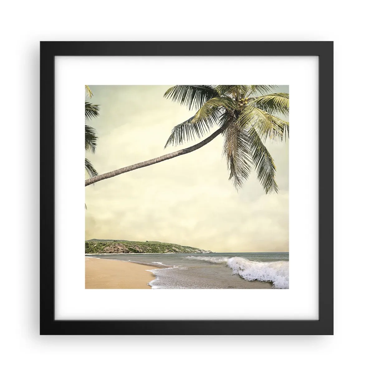 Poster in cornice nera - Sogno tropicale - 30x30 cm
