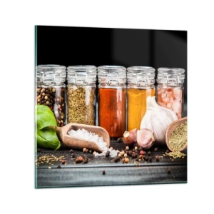 Quadro su vetro - Perché la vita abbia sapore - 70x70 cm