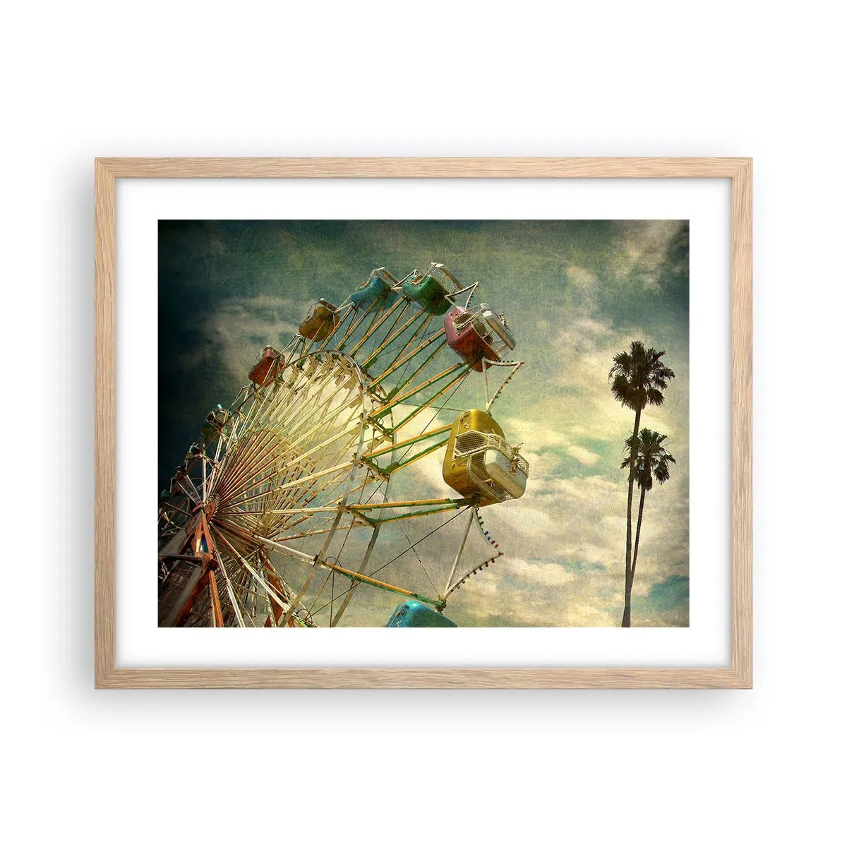 Poster in cornice rovere chiaro - Il divertimento comincia... - 50x40 cm