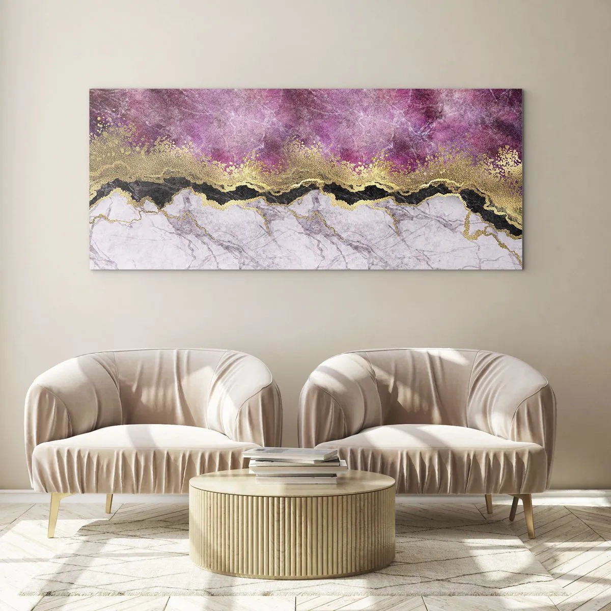 Quadro su vetro - Sul confine - 100x40 cm