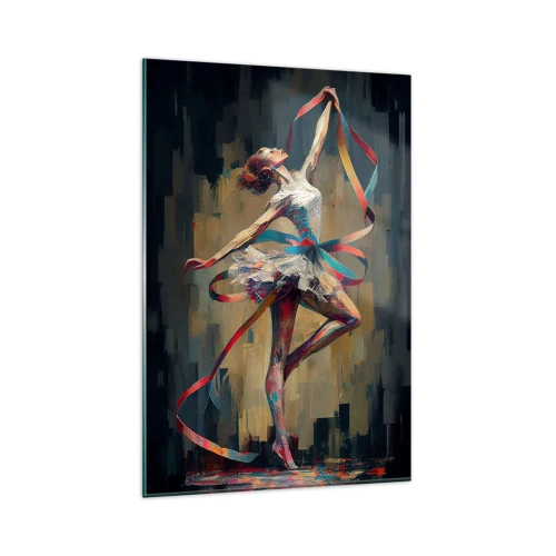 Quadro su vetro - Danza con nastro - 80x120 cm