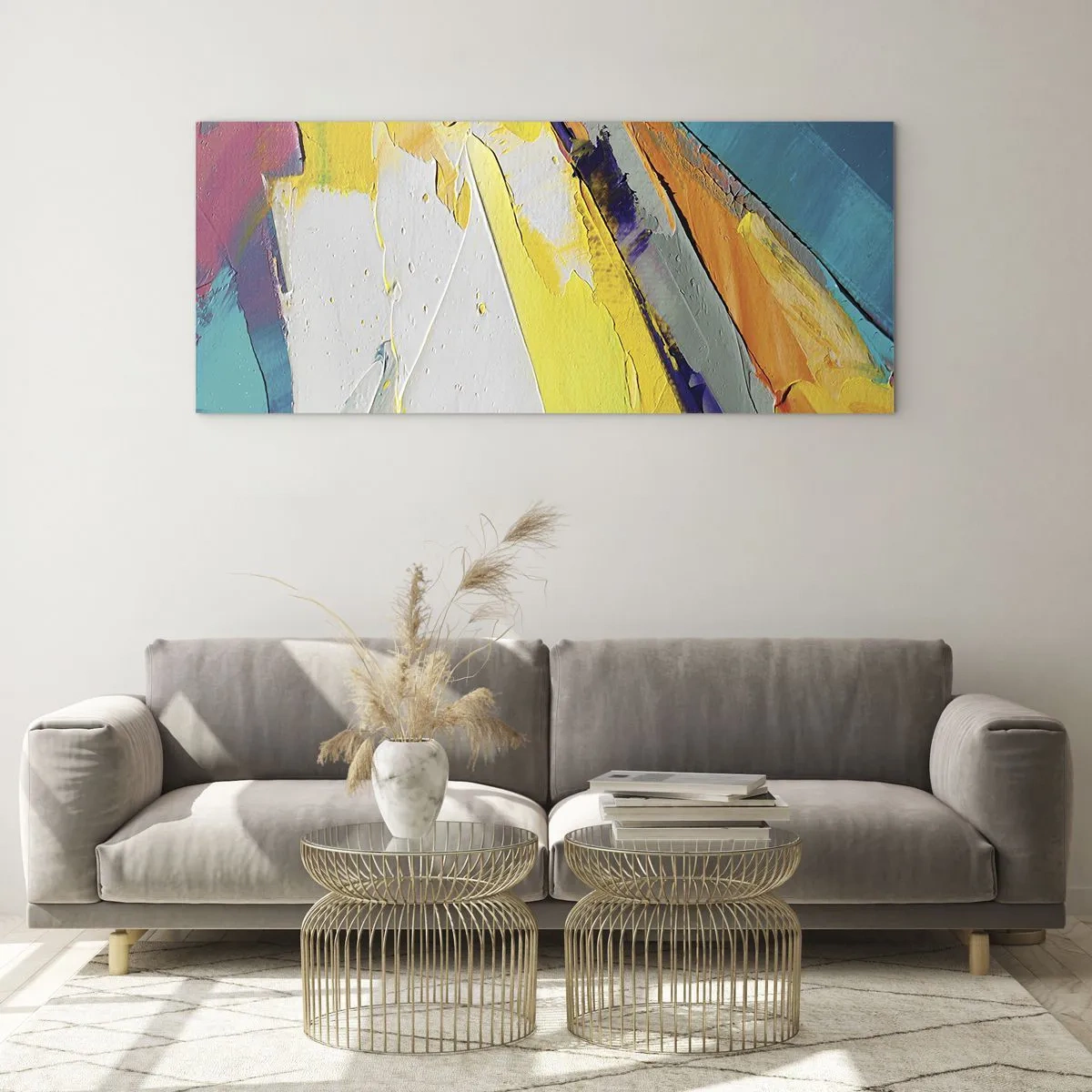 Quadro su vetro - Anatomia della luce - 90x30 cm