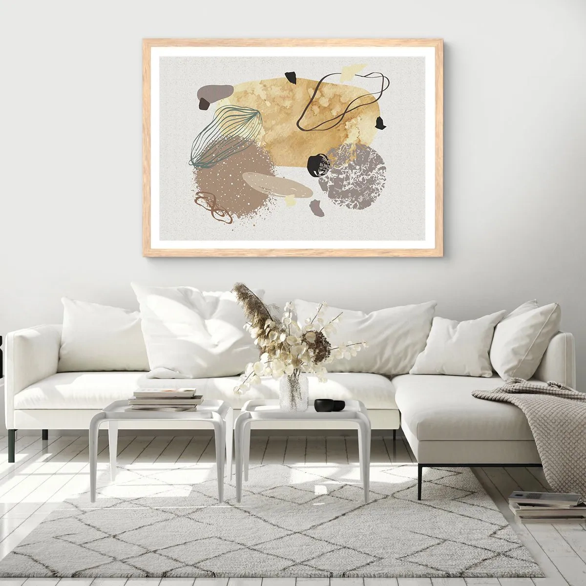 Poster in cornice rovere chiaro - Schizzologia applicata - 100x70 cm