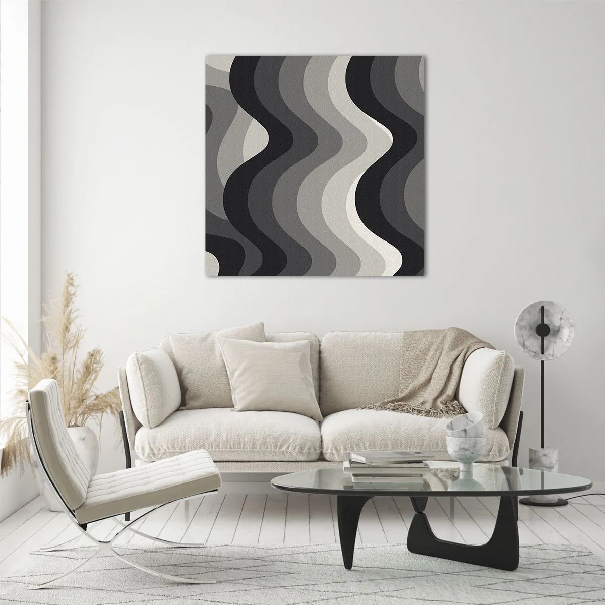 Quadro su vetro - Un'onda dopo l'altra - 70x70 cm