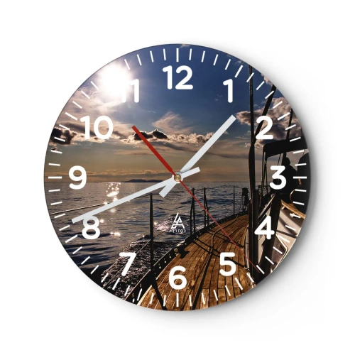 Orologio da parete - Orologio in Vetro - A vele spiegate verso il sole - 40x40 cm