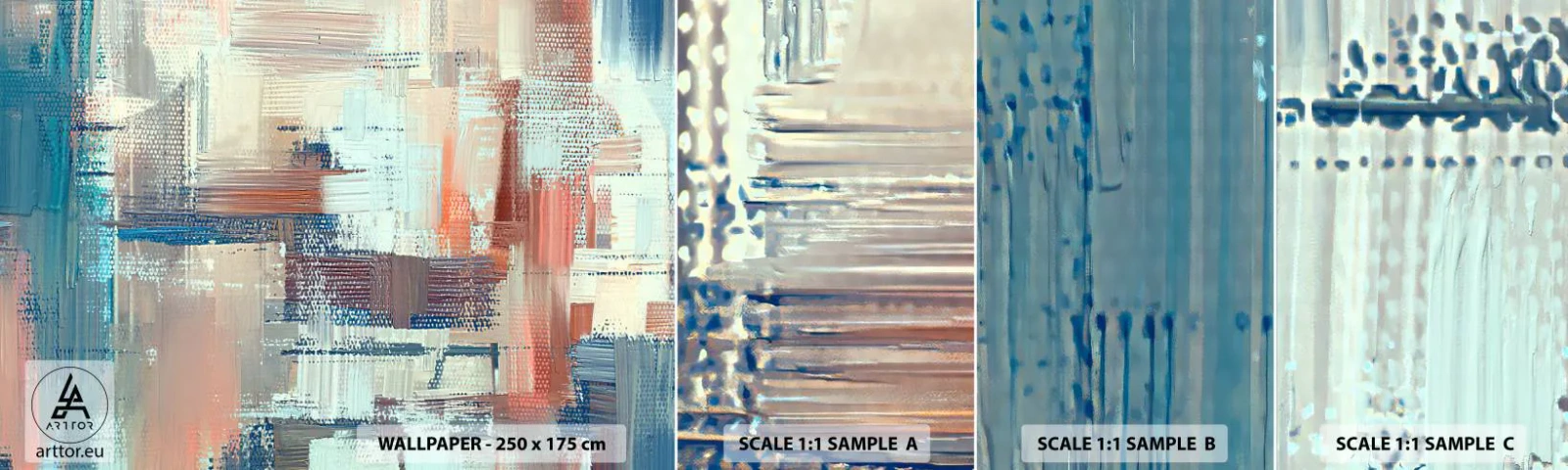 Campione di Fotomurale Adesivo Deluxe Sticker - Arrivando alla luce - Pastello, Minimalismo, Luminoso - 100x30 cm