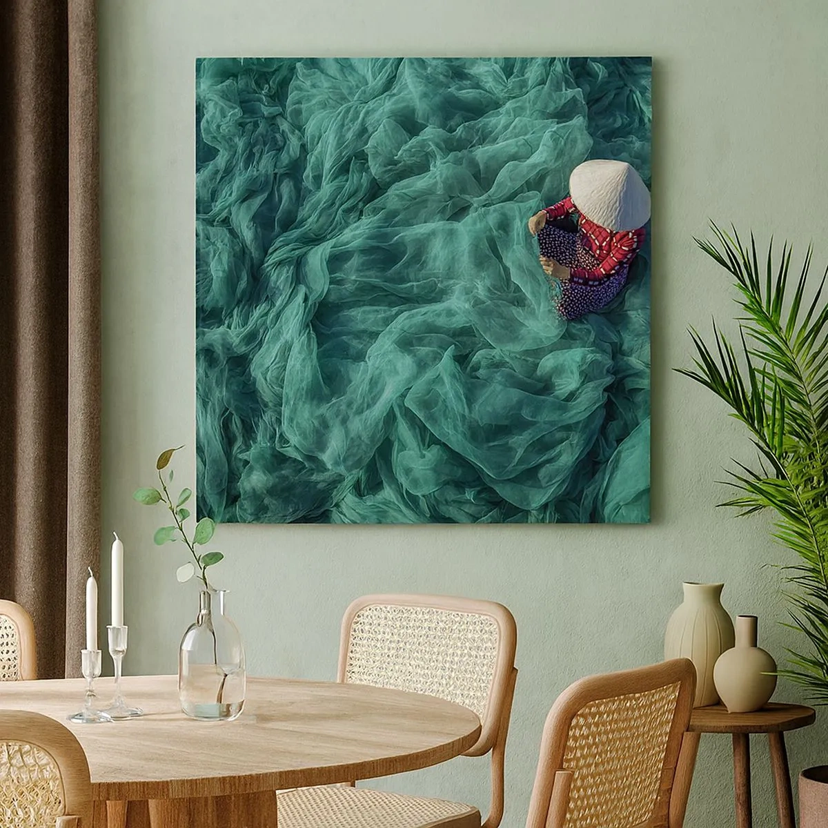 Quadro su tela - Stampe su Tela - Nel mare di reti - 30x30 cm