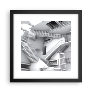 Poster in cornice nera - Il paradosso dello spazio - 30x30 cm