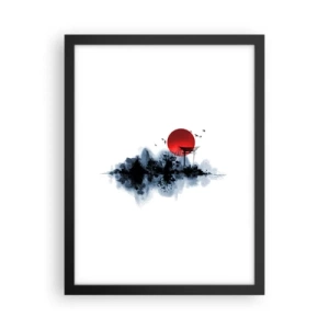 Poster in cornice nera - Vista giapponese - 30x40 cm