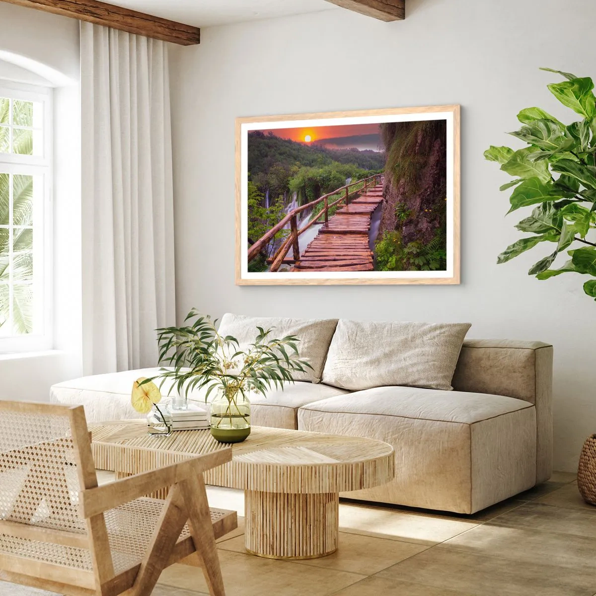 Poster in cornice rovere chiaro - Una bellezza incredibile - 100x70 cm