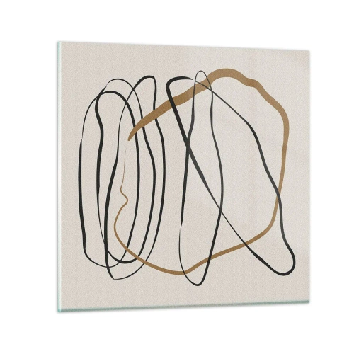 Quadro su vetro - Composizione: danza intricata - 60x60 cm