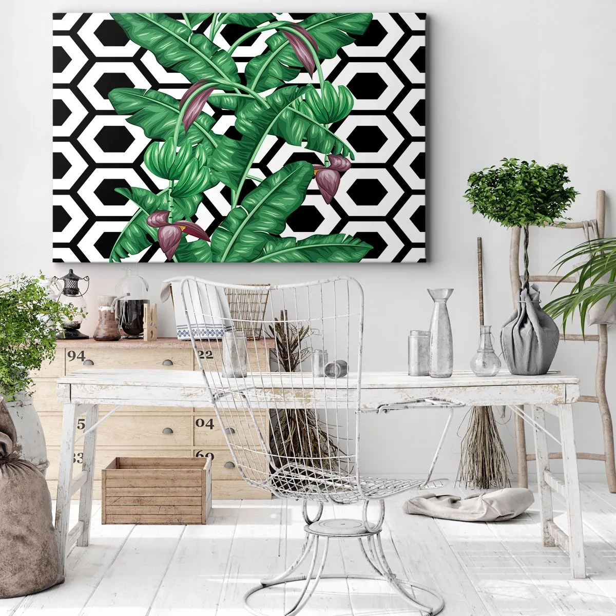 Quadro su tela - Stampe su Tela - Composizione simmetrica con la natura - 70x50 cm
