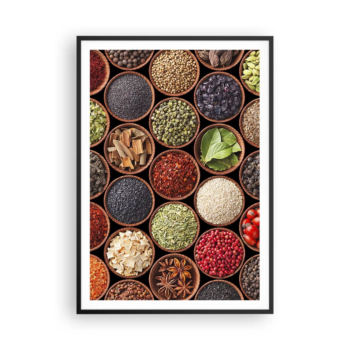 Poster in cornice nera - Tutti i gusti del mondo - 70x100 cm