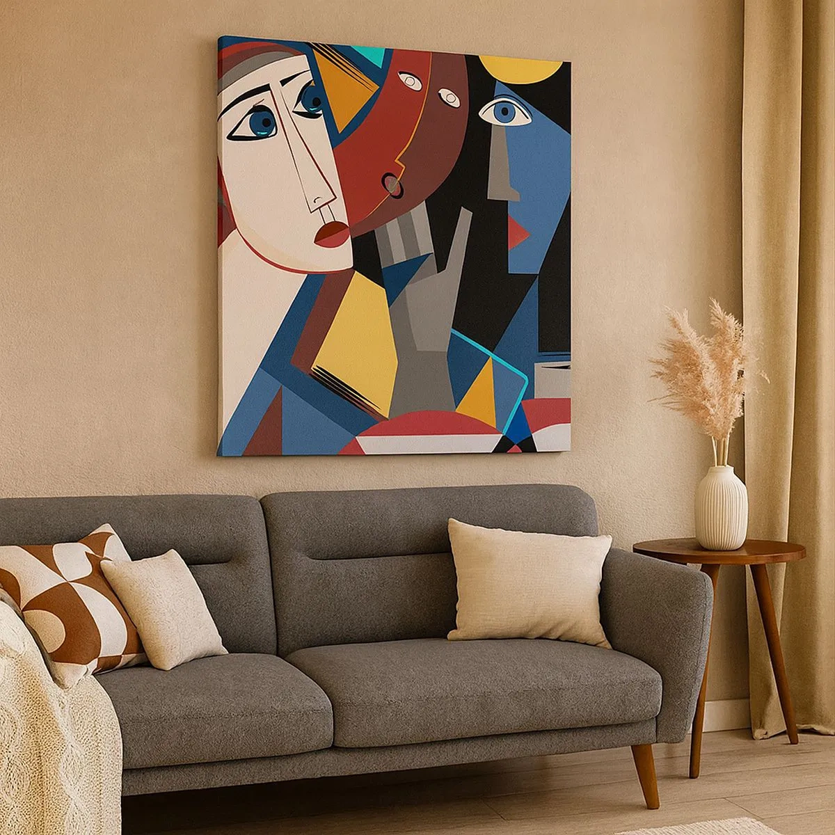 Quadro su tela - Stampe su Tela - Dialogo di cubisti - 30x30 cm