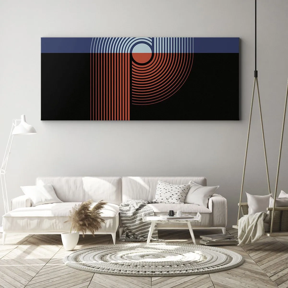 Quadro su tela - Stampe su Tela - Nell'abbraccio geometrico - 100x40 cm