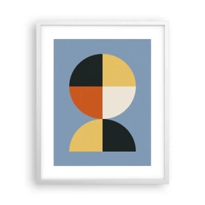 Poster in cornice bianca - Guarda e conta - 40x50 cm