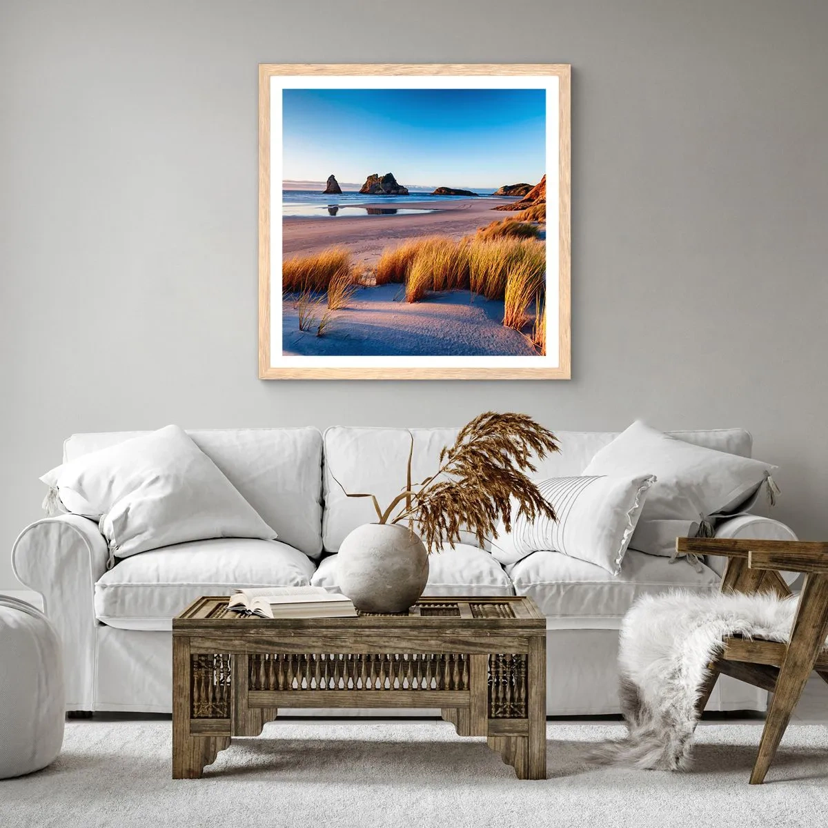 Poster in cornice rovere chiaro - Per i cercatori di pace - 60x60 cm