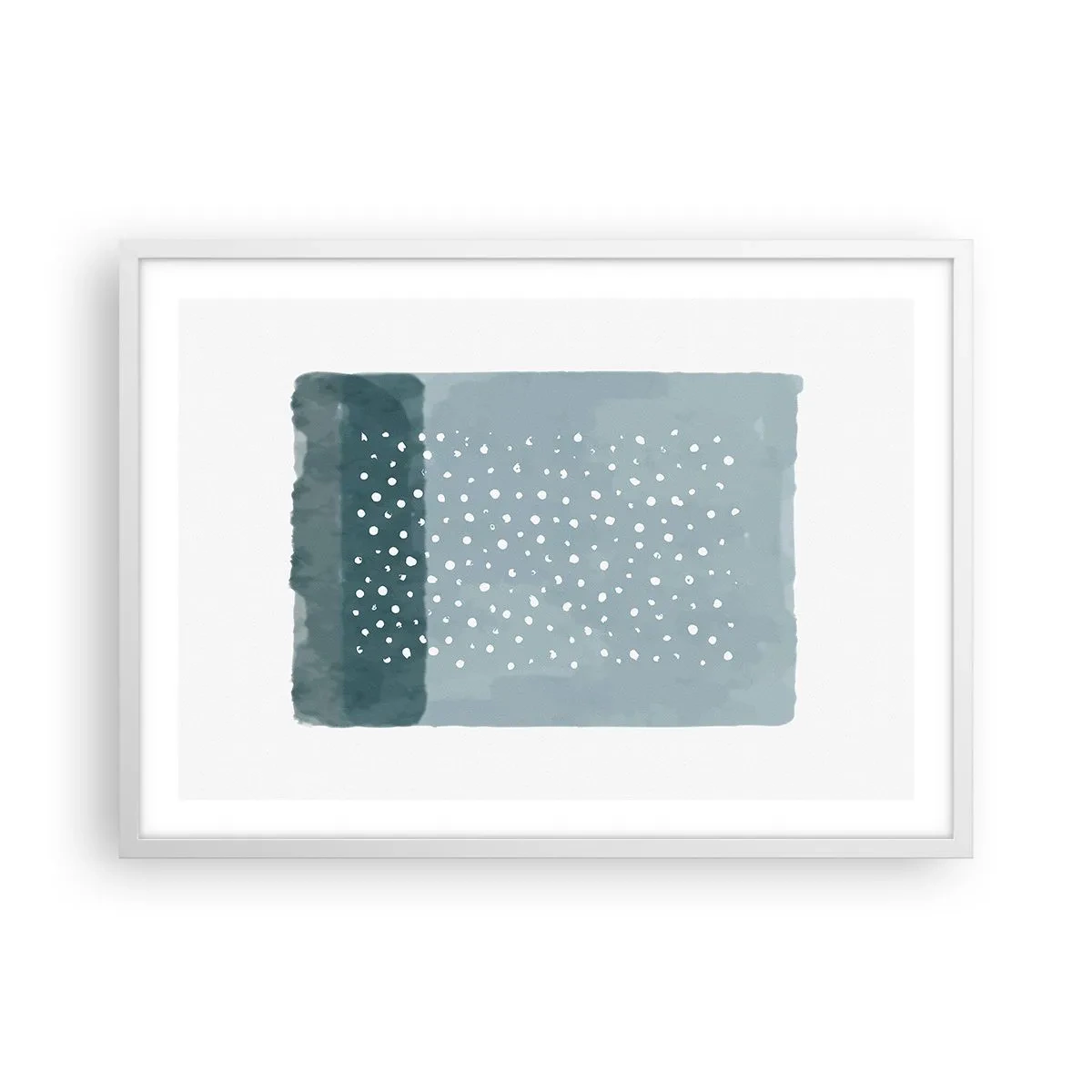 Poster in cornice bianca - Spuntate nel blu - 70x50 cm