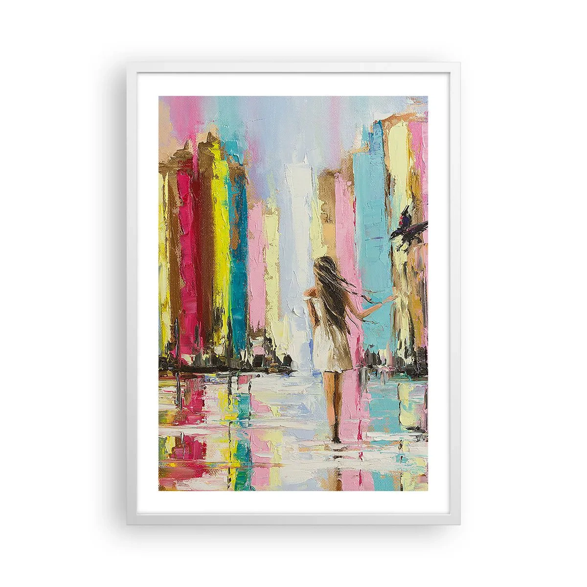 Poster in cornice bianca - Seguimi - 50x70 cm