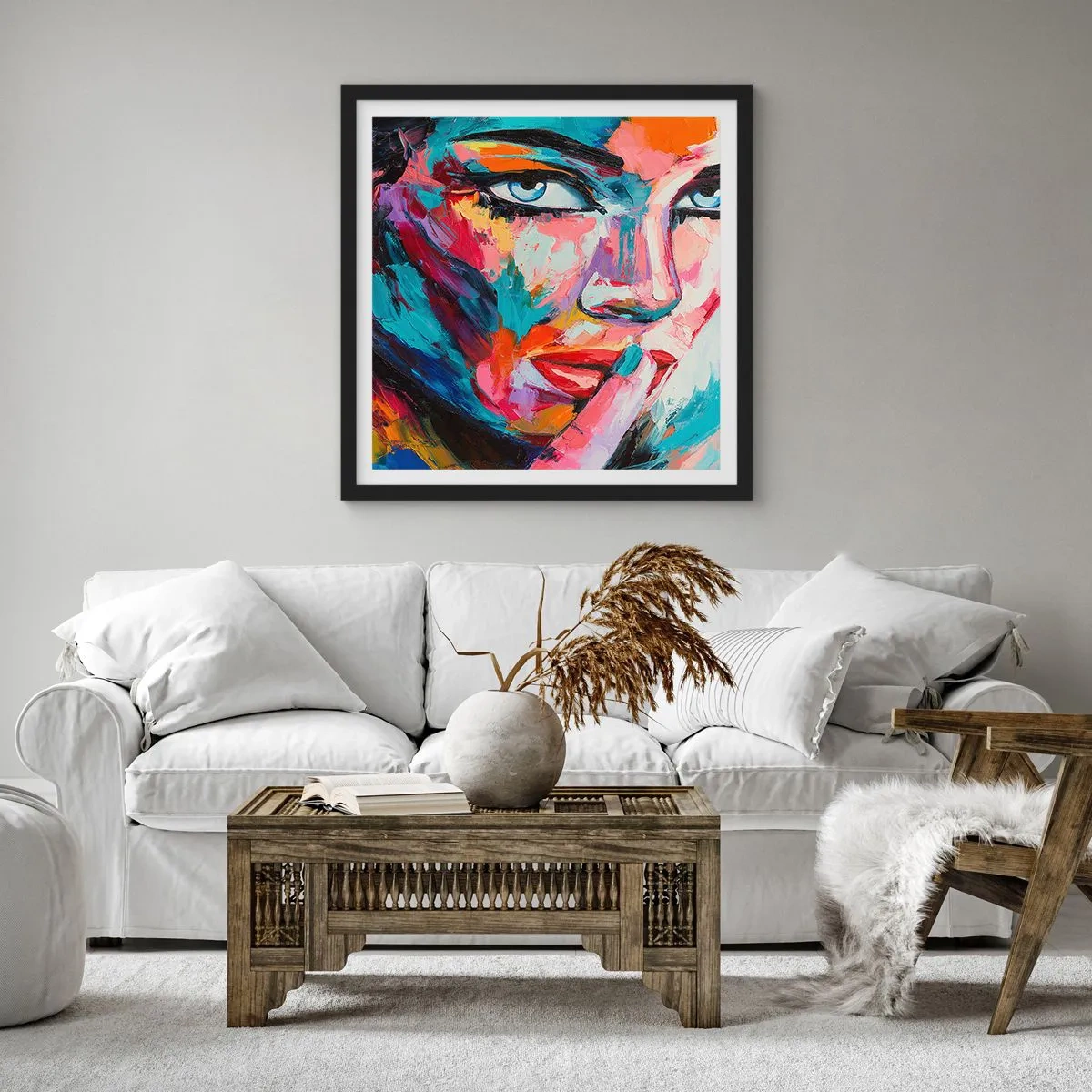 Poster in cornice nera - Il nostro primo segreto - 40x40 cm