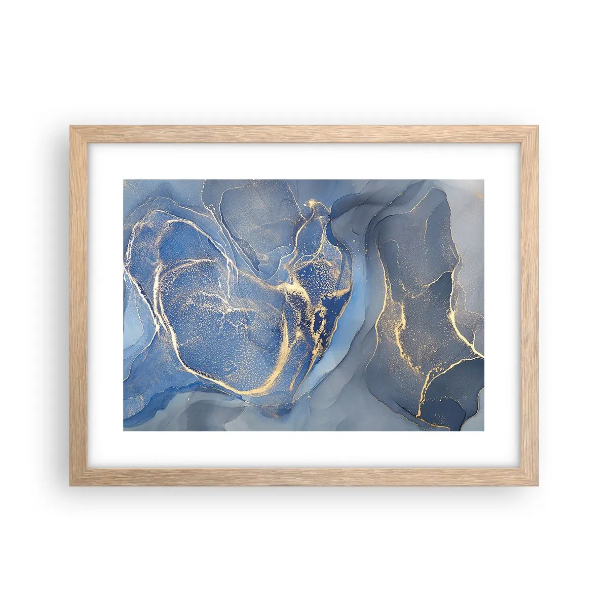 Poster in cornice rovere chiaro - Polvere d'oro - 40x30 cm