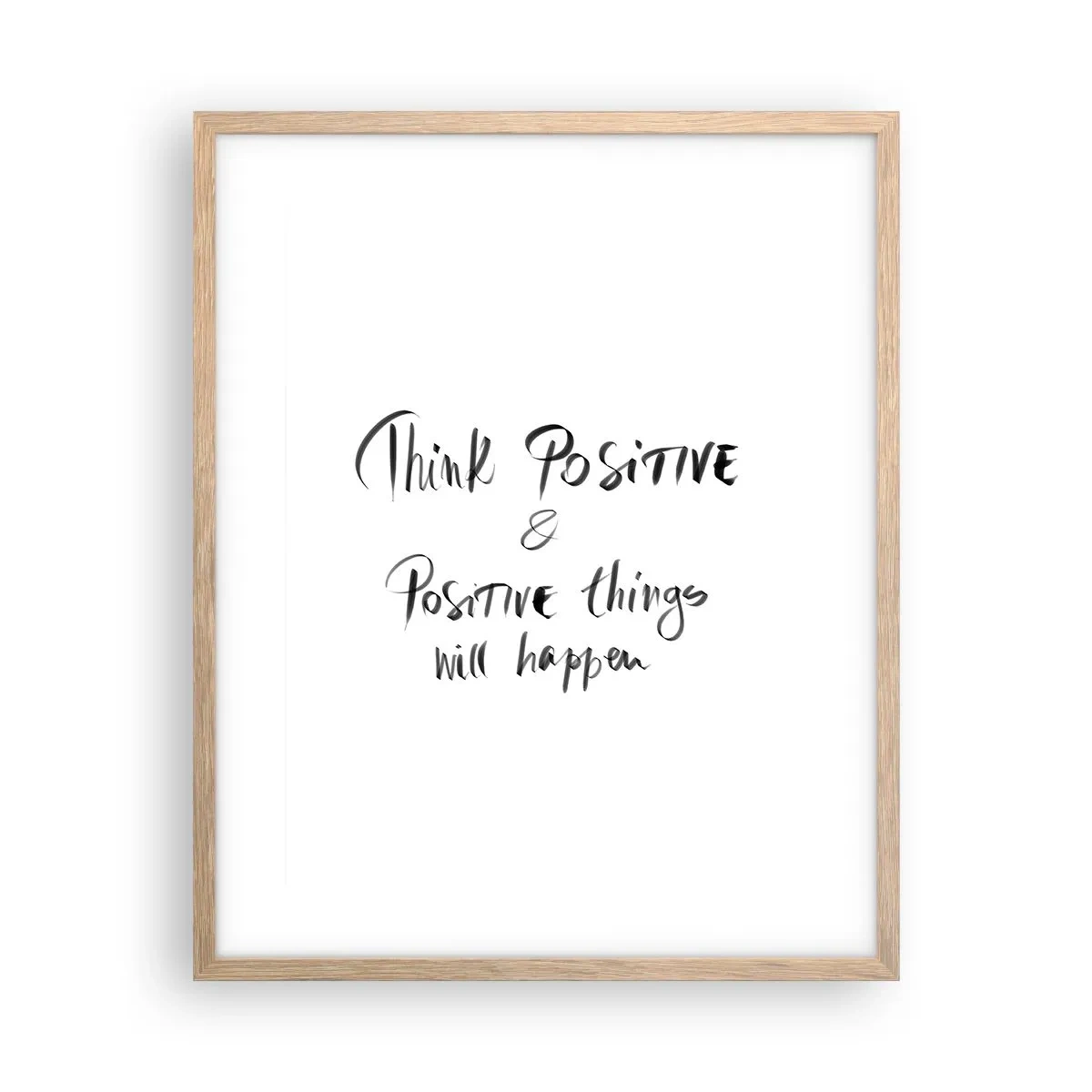 Poster in cornice rovere chiaro - Come vivere? - 40x50 cm