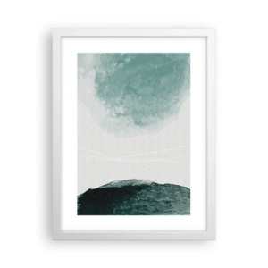 Poster in cornice bianca - Incontro con la nebbia - 30x40 cm