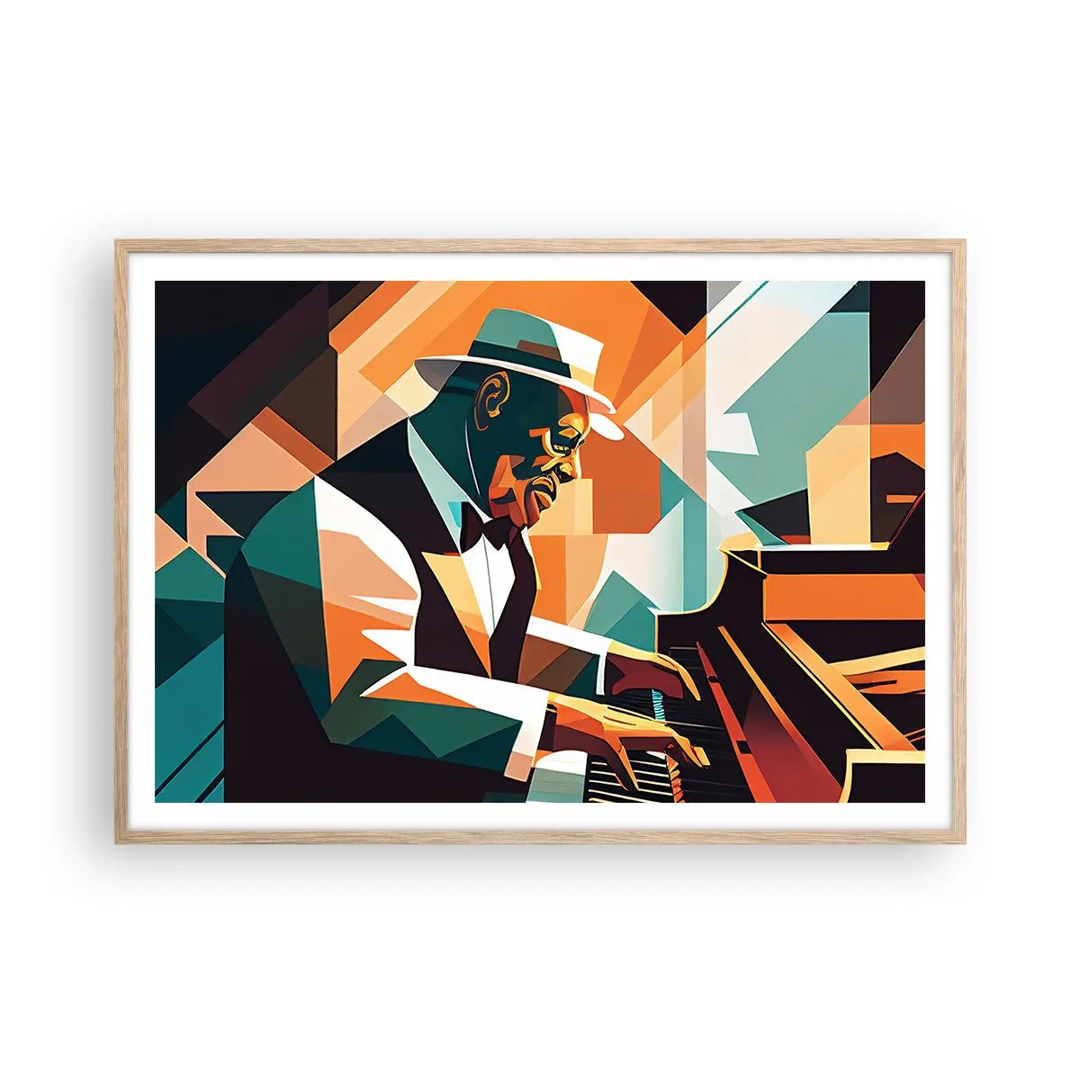 Poster in cornice rovere chiaro - Tutto il jazz - 100x70 cm