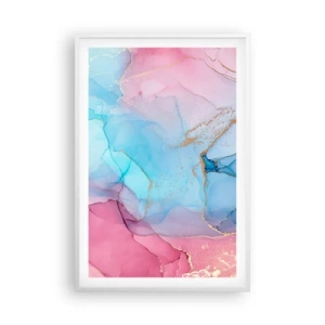 Poster in cornice bianca - Incontro e compenetrazione - 61x91 cm