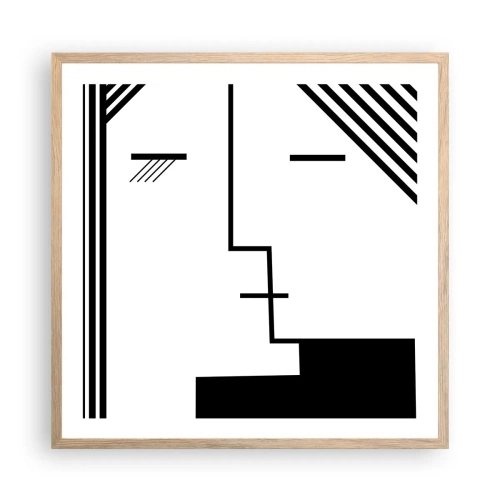 Poster in cornice rovere chiaro - Semplicemente un bacio - 60x60 cm