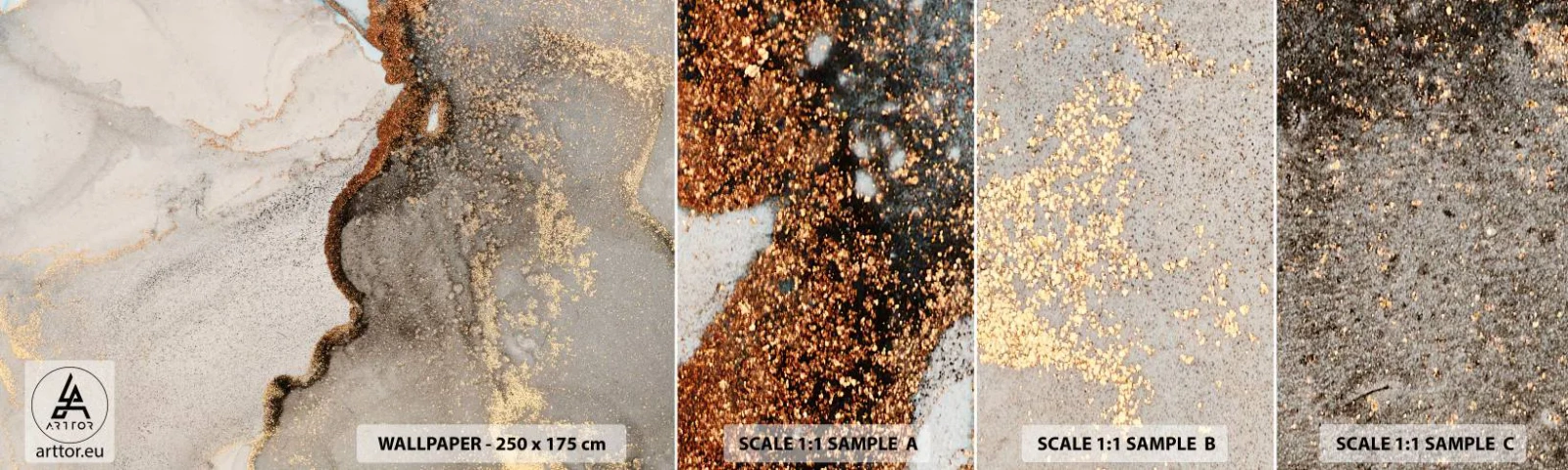 Campione Di Fotomurale Standard Eco - Ai confini del colore - Astrazione, Pezzo, Arte Moderna - 100x30 cm