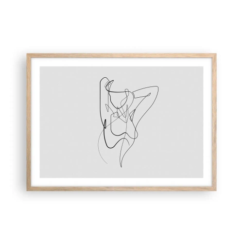 Poster in cornice rovere chiaro - Davvero, come sei... - 70x50 cm