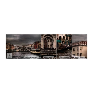 Campione di Fotomurale Adesivo Deluxe Sticker - Promessa di una sera a Venezia - Città, Venezia, Ponte - 100x30 cm
