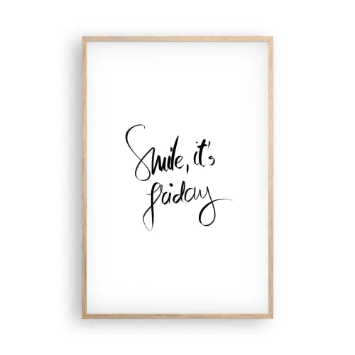 Poster in cornice rovere chiaro - Vera gioia - 61x91 cm