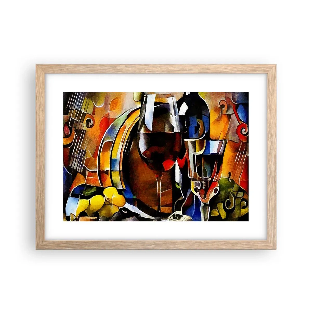 Poster in cornice rovere chiaro - E il mondo riprende colore - 40x30 cm