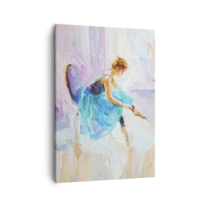 Quadro su tela - Stampe su Tela - Una ballerina si prepara a ballare in tonalità pastello. - 50x70cm - Grazia ineffabile, fascino sottile - Decorazione murale moderna per soggiorno e camera da letto ARTTOR