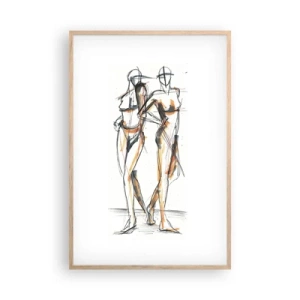 Poster in cornice rovere chiaro - Studio di armonia - 61x91 cm
