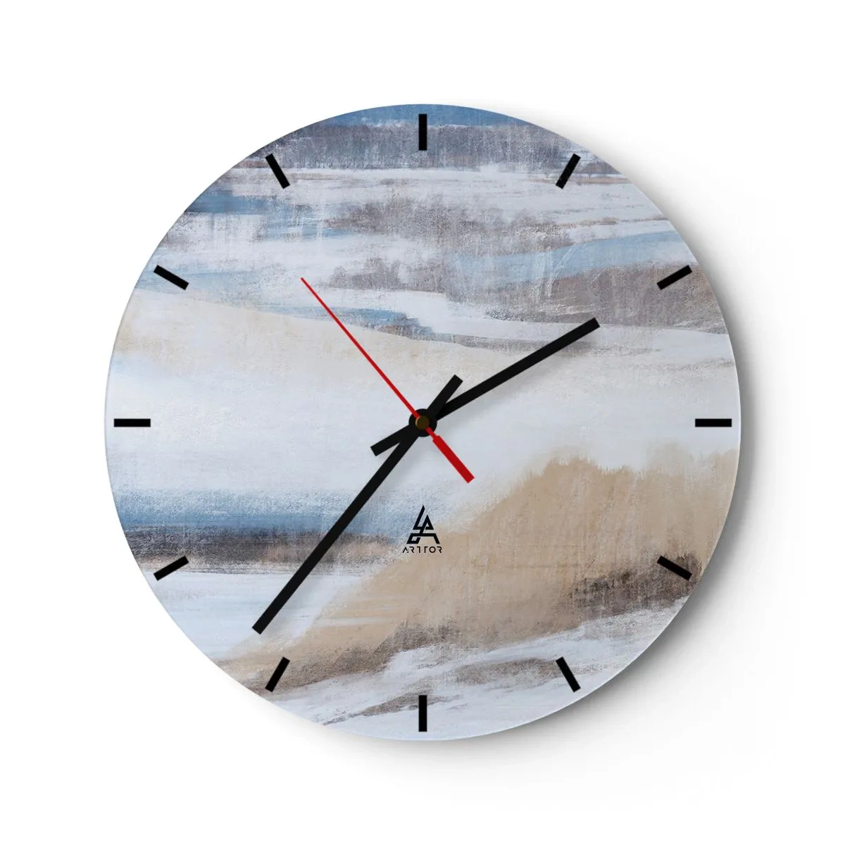 Orologio da parete - Orologio in Vetro - Composizione invernale - 40x40 cm