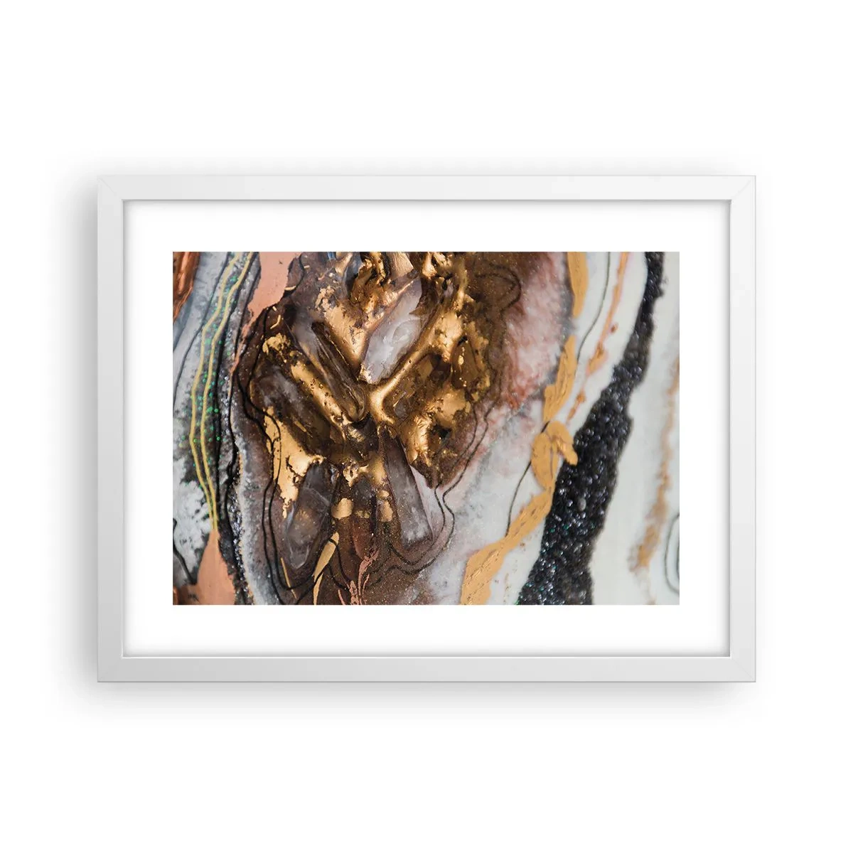 Poster in cornice bianca - L'elemento della terra - 40x30 cm
