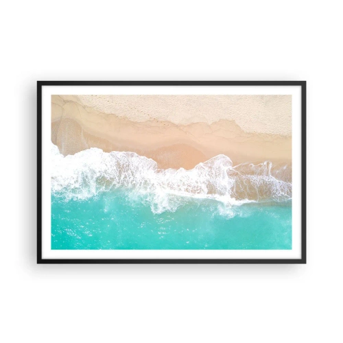 Poster in cornice nera - Un tocco carezzevole - 91x61 cm
