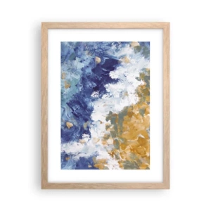 Poster in cornice rovere chiaro - La danza degli elementi - 30x40 cm