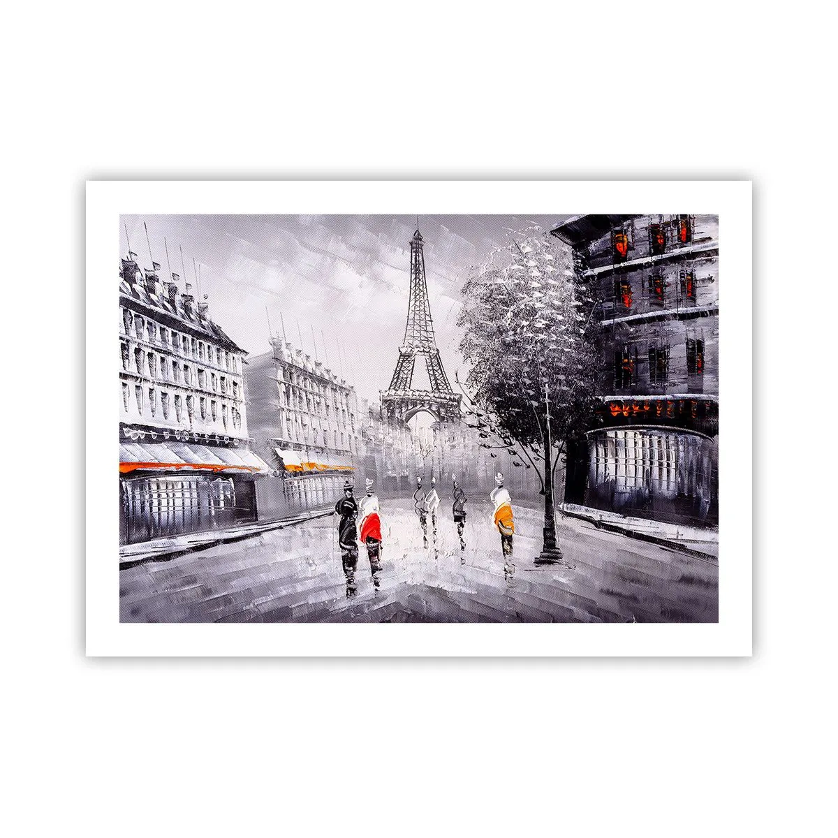 Poster - Passeggiata a Parigi - 70x50 cm